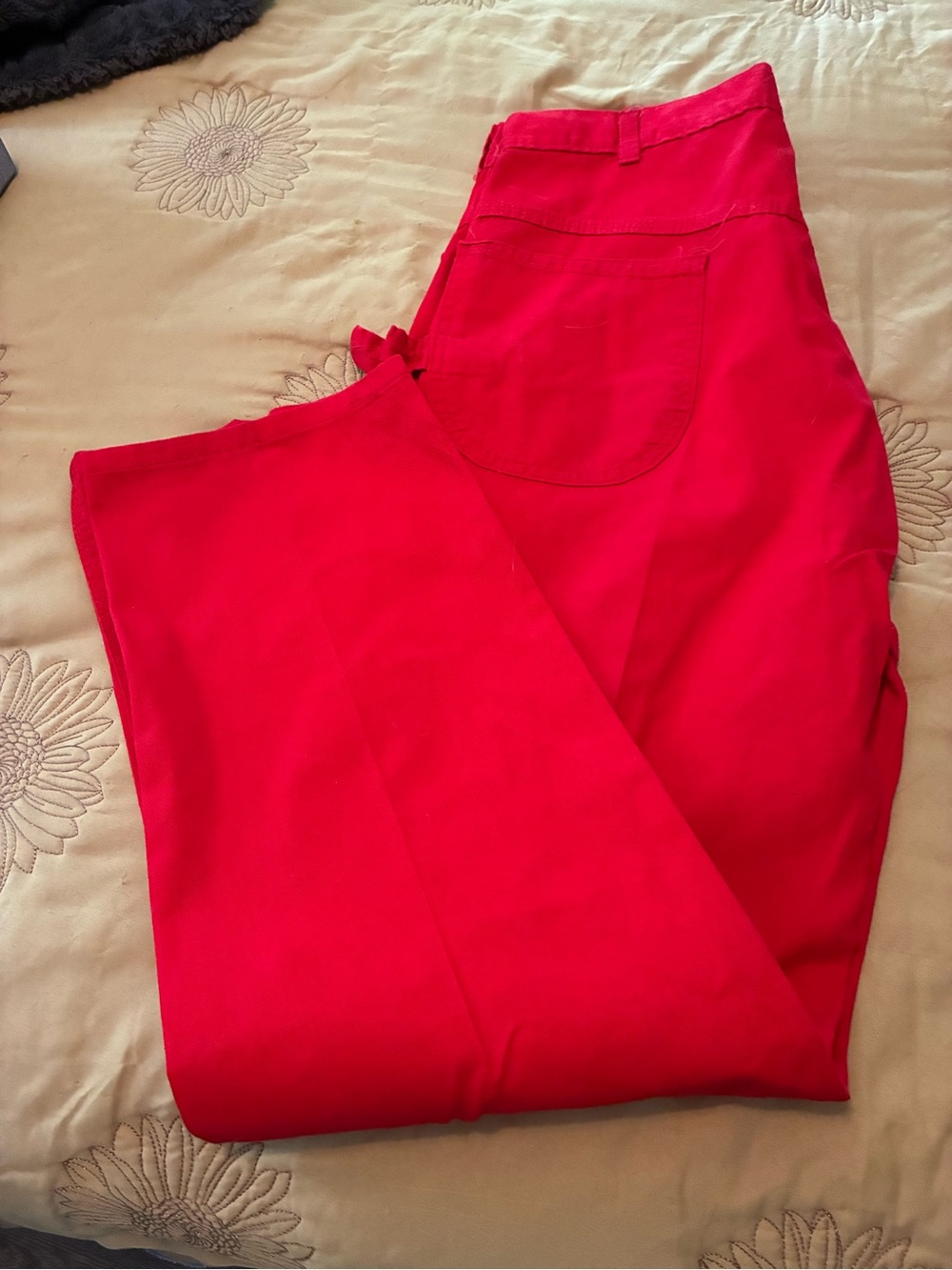 Men's Red Work Pants - Comfortable Everyday Trousers